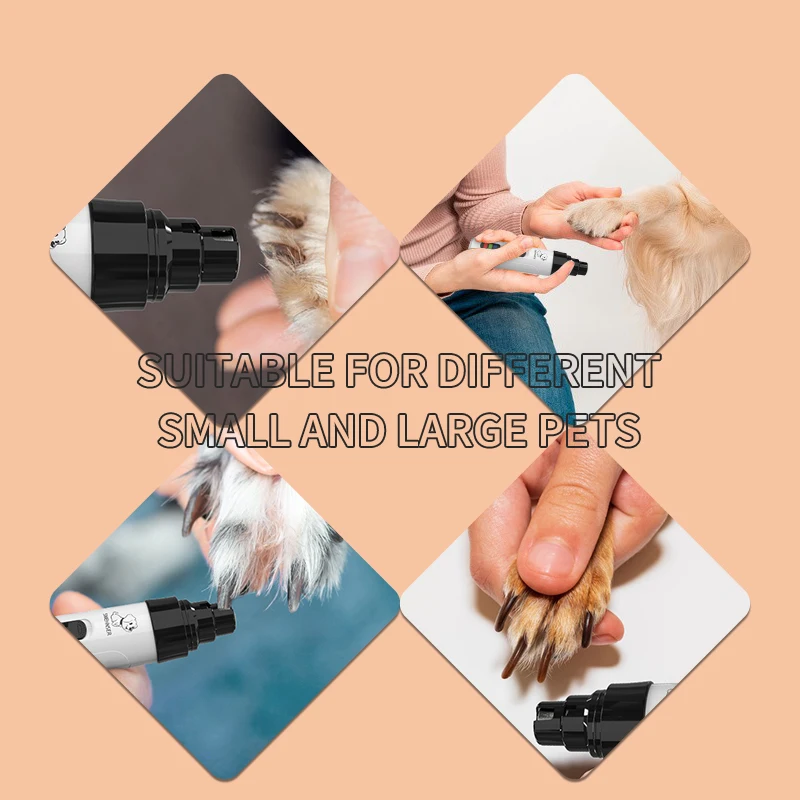 New Product Ideas 2022 Rechargeable Portable Low Noise Led Durable Cat Nails Grind Dog Pet Nail Grinder