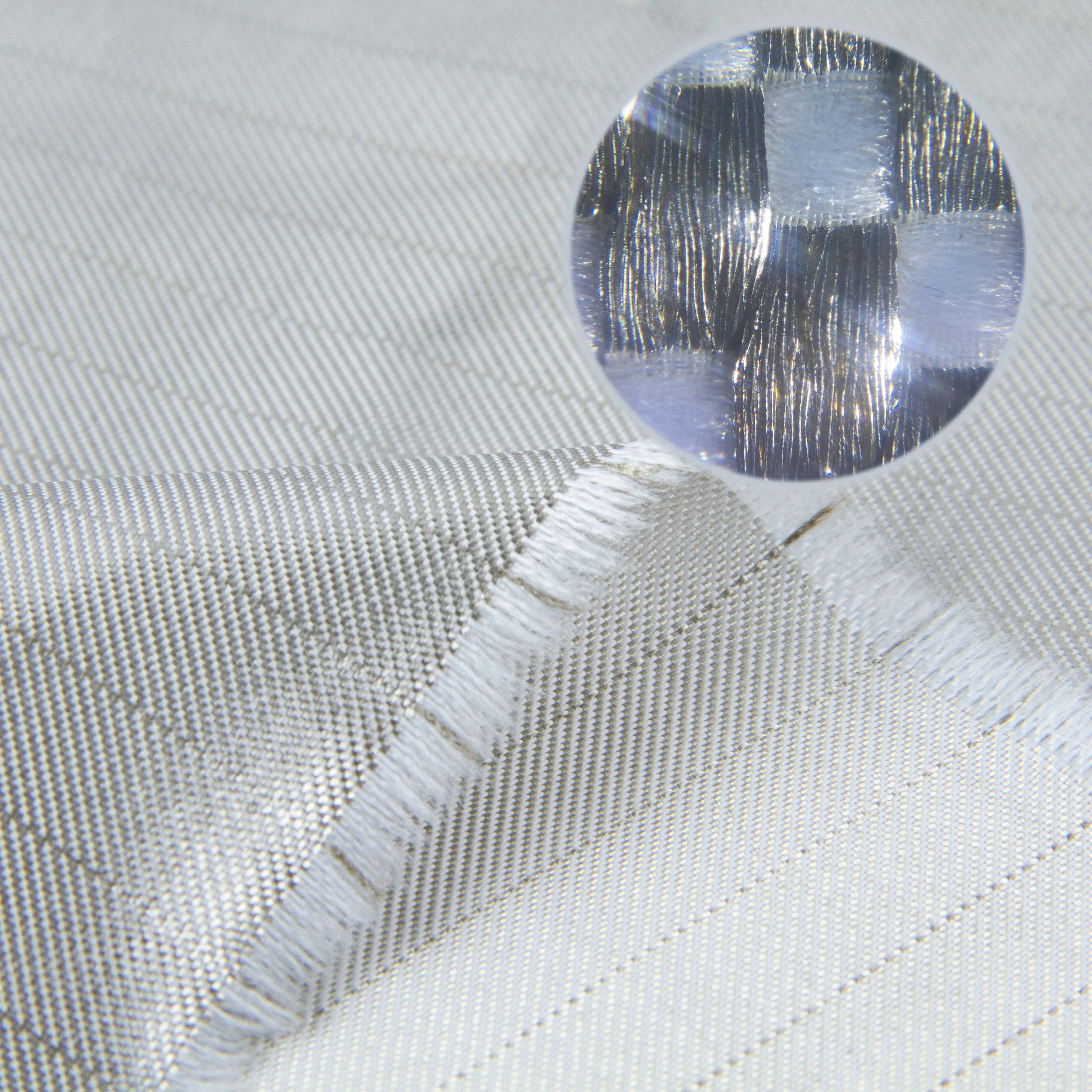 65%Silver Fiber 35%Nylon Striped High Conductive Fabric for Fencing Suit Fencing Jacket