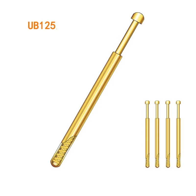 Spring Contact Probe test pin PCB Test Pin gold-plated Brass probe pin UB125