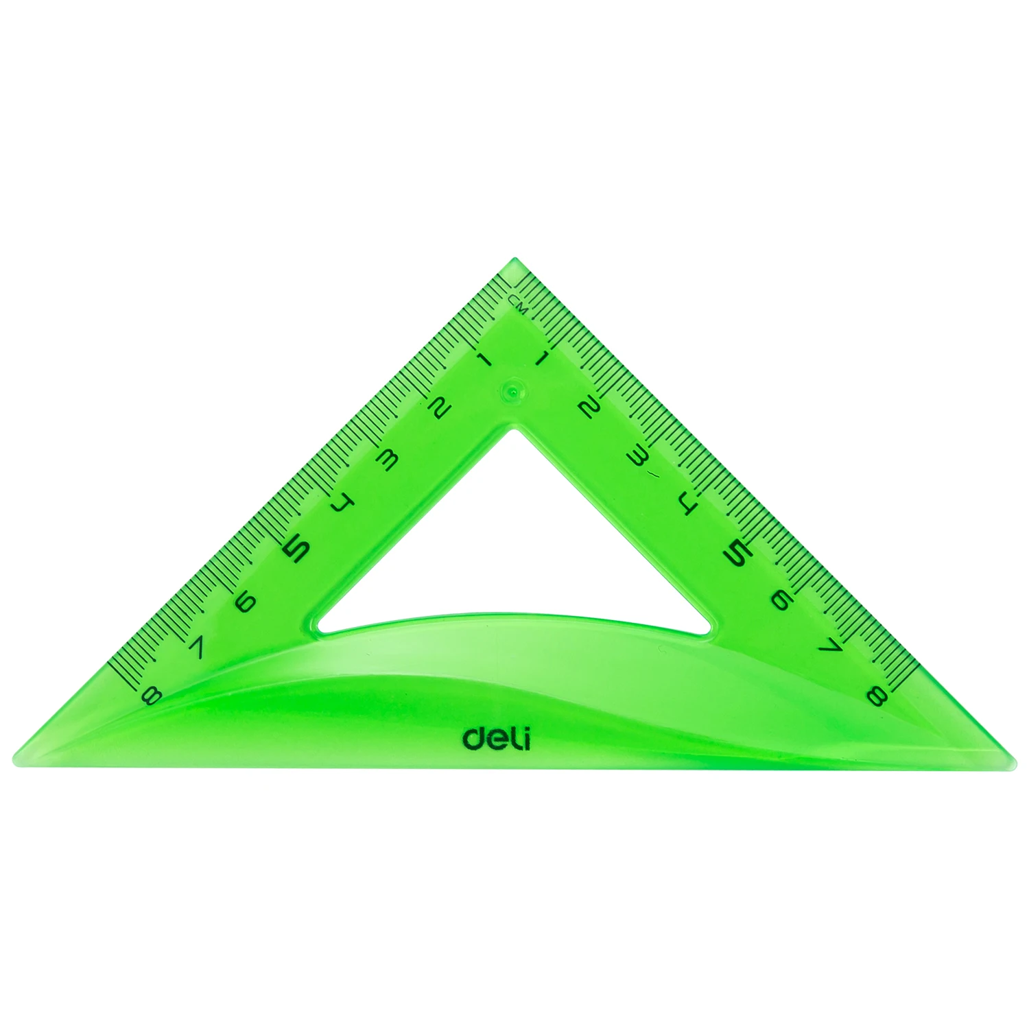 Reliable EG00402 Transparent color plastic four-piece ruler triangular ruler 20cm ruler protractor student drawing exam triangle