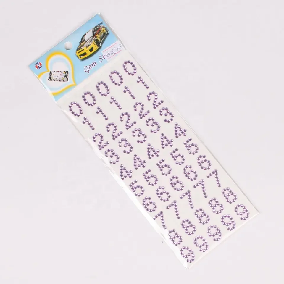 Homecoming letter sticker number sticker alphabet glitter diamond sticker