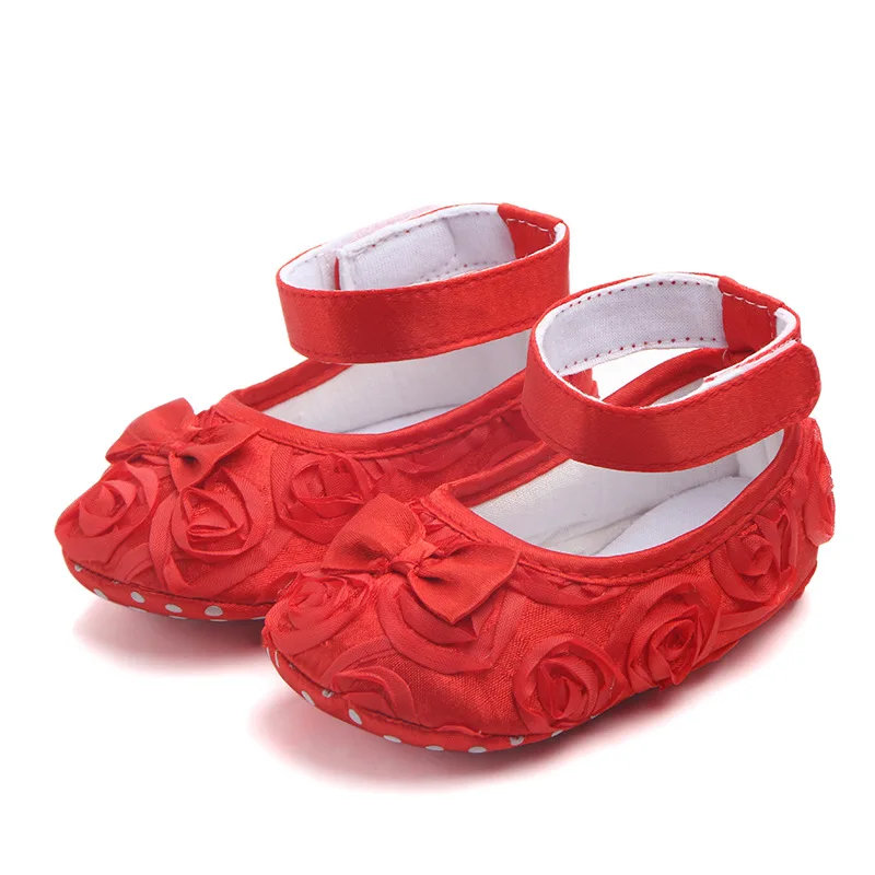 
2020 Lovely Baby Toddler Baby Girl Soft Sole Flower Prewalker Crib Shoes 