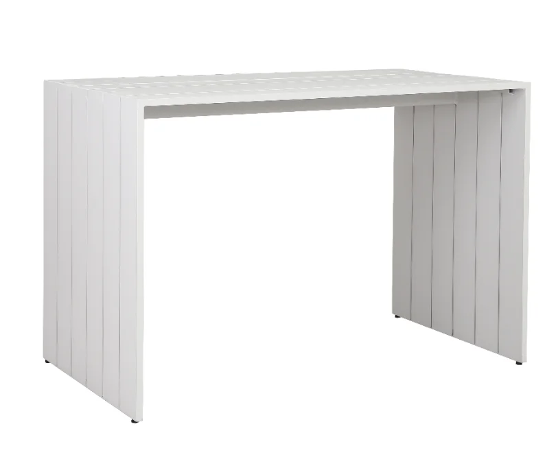 Wholesale Elegant White Hot Powder Coating Aluminum Luxury Garden High Table Bar Furniture Metal Outdoor Set