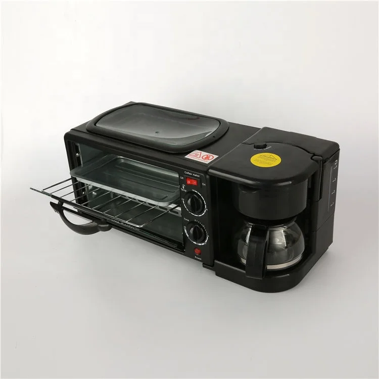 Breakfast Maker Sandwich Machine Egg Frying Pan Meat Roaster Make Coffee 3 In 1 Multifunction Breakfast Machine