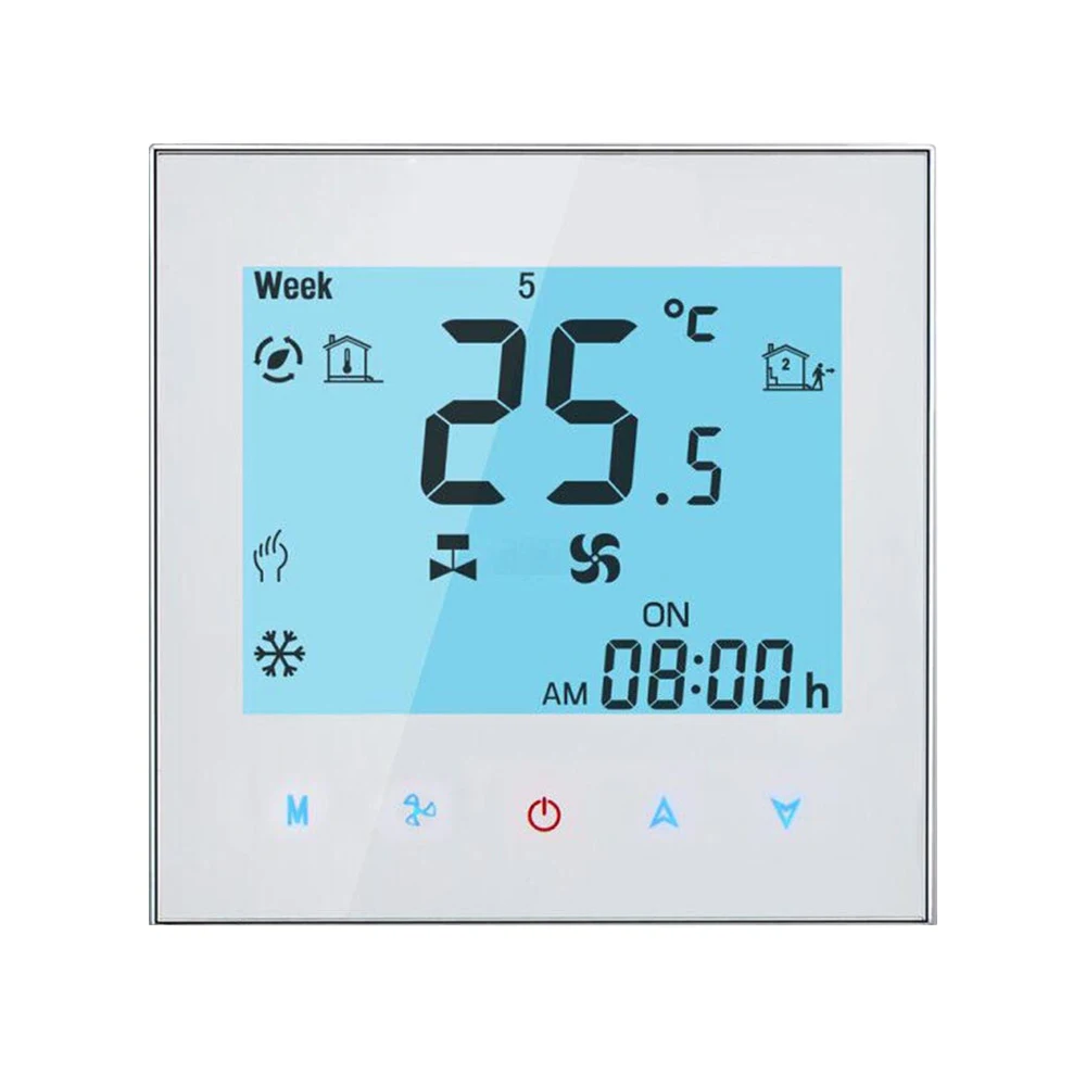 0-10V Weekly Programmable Wireless HVAC Digital Wifi humidistat thermostat fancoil controller
