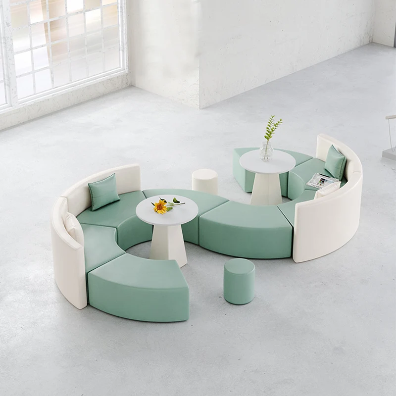 escritorio office furniture commercial modern reception sofa office couch leather office sofa set furniture