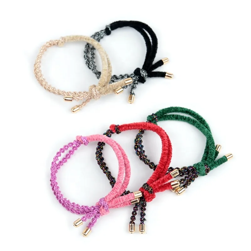 
Ins Stock Korean Design Fur Thread Velvet Winter Knot Hair Band Tie Ponytail Holder For Women 