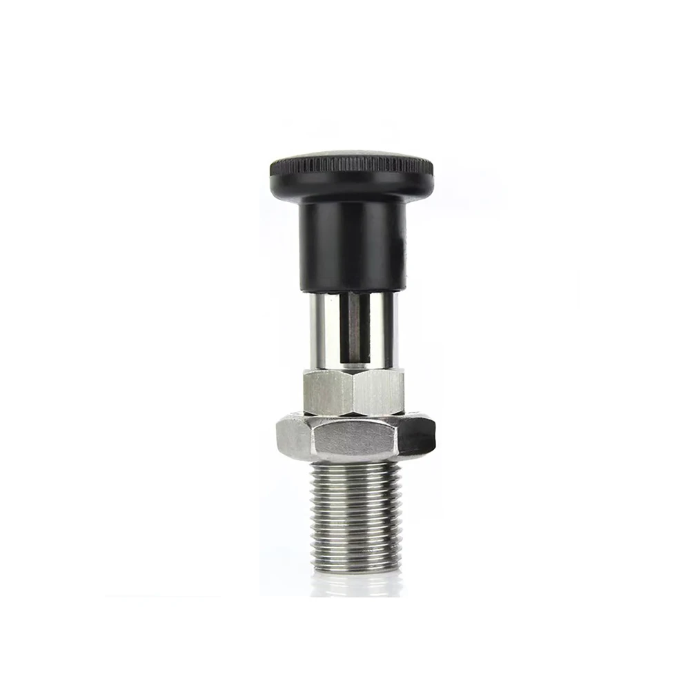 HM347 High Quality Black Plastic Head Stainless Steel Body Self Locking M10 Indexing Plunger