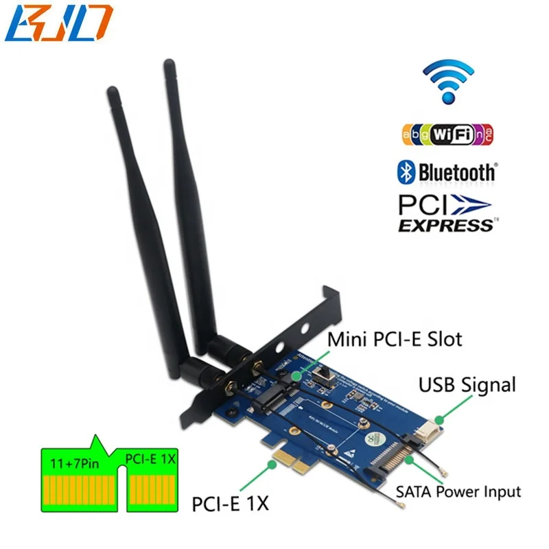  Мини PCI-E MPCIe беспроводной адаптер к PCI Express 1X Райзер-карта со слотом для SIM-карты модуля модема Wi-Fi/3G 4G LTE в