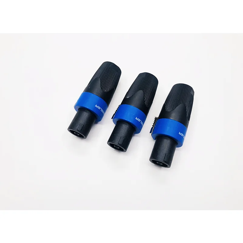 4-Pin Male Speaker Cable Wire Plug Adapter Audio Video Connector Copper Pins C-NL4FC Speakon 4-Pole Locking Connector