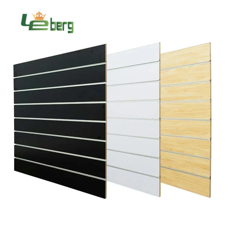 Grooved Slotted MDF Aluminum Panels Slat Wall For Store Display From Shandong Linyi