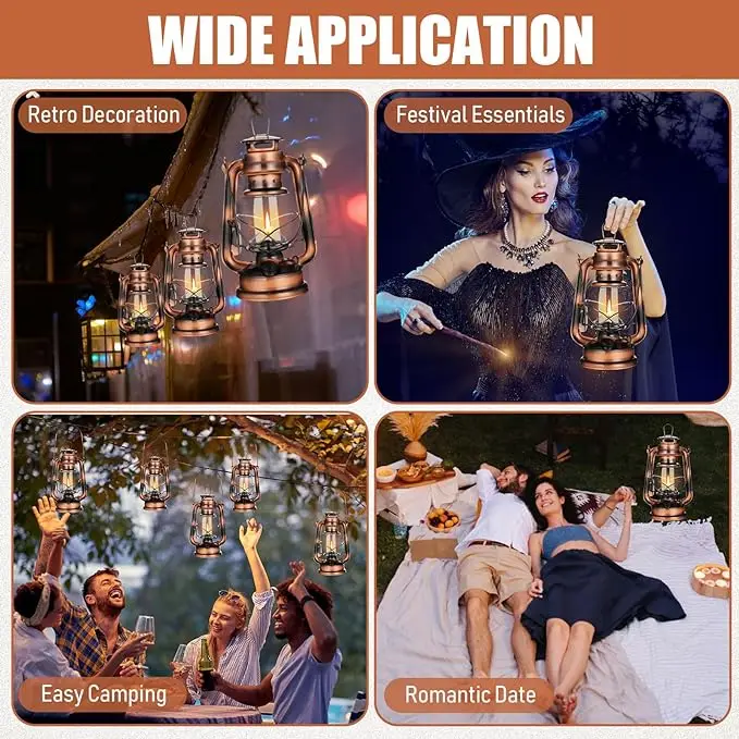 Emergency classic Outdoor Hiking Camping 2024 Adjustable Light Tools 7 Colors 4 Sizes Retro Kerosene Lamp Hurricane Lantern