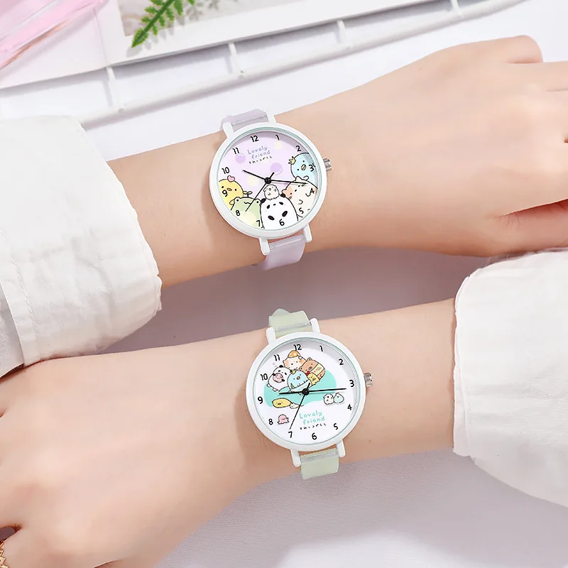 Cute Children Student Watch Candy Color Pony Jelly Quartz Watch Silicone Watch