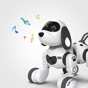 Hot Sale Smart RC Robot Toys pet programming intelligent educational Gesture Sensing RC LED Light dog robot for Kids