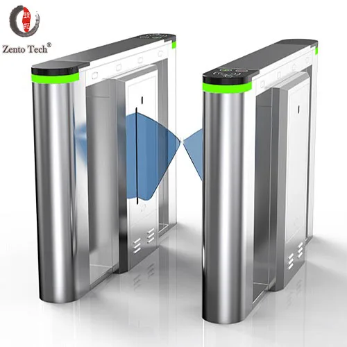Factory Wholesale Automatic Designed Intelligent QR Scanner Gate Access Control System High Speed Flap Barrier Gate