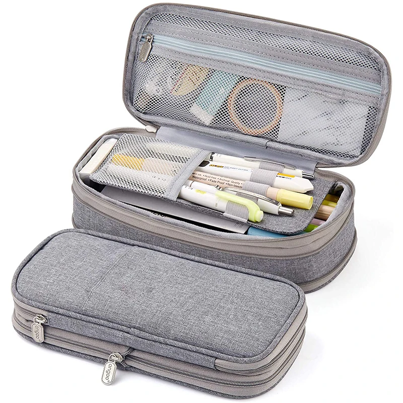 Newest Design Multifunctional Large capacity pencil case double layer school pencil bag