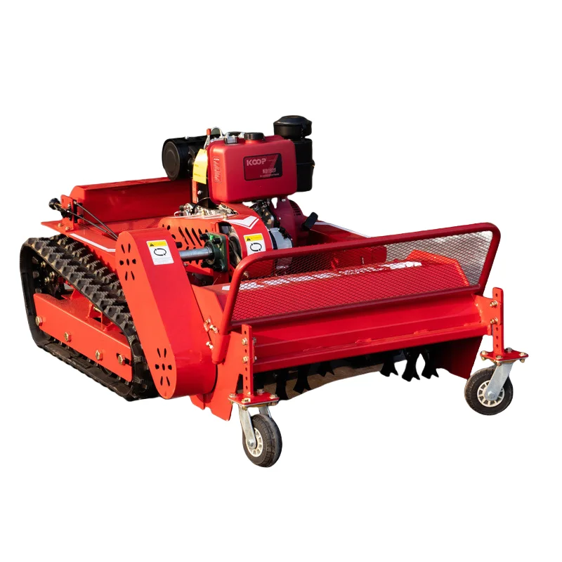 Agriculture Rubber Tracks Remote Control Robot Lawn Mower CE EPA Diesel Engine All Terrain Grass Cutting Machine