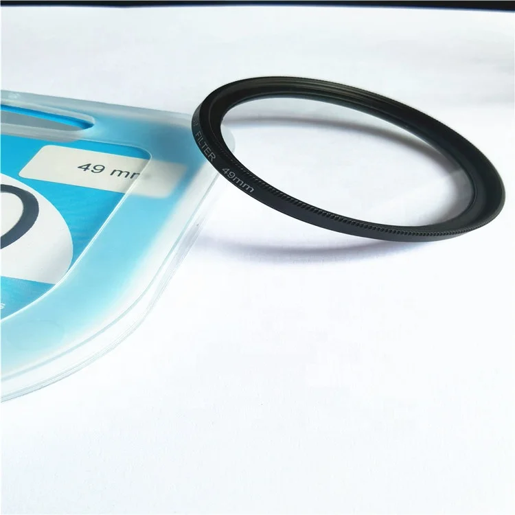 Customize logo Plastic box packing camera filters 49mm UV filter for photography