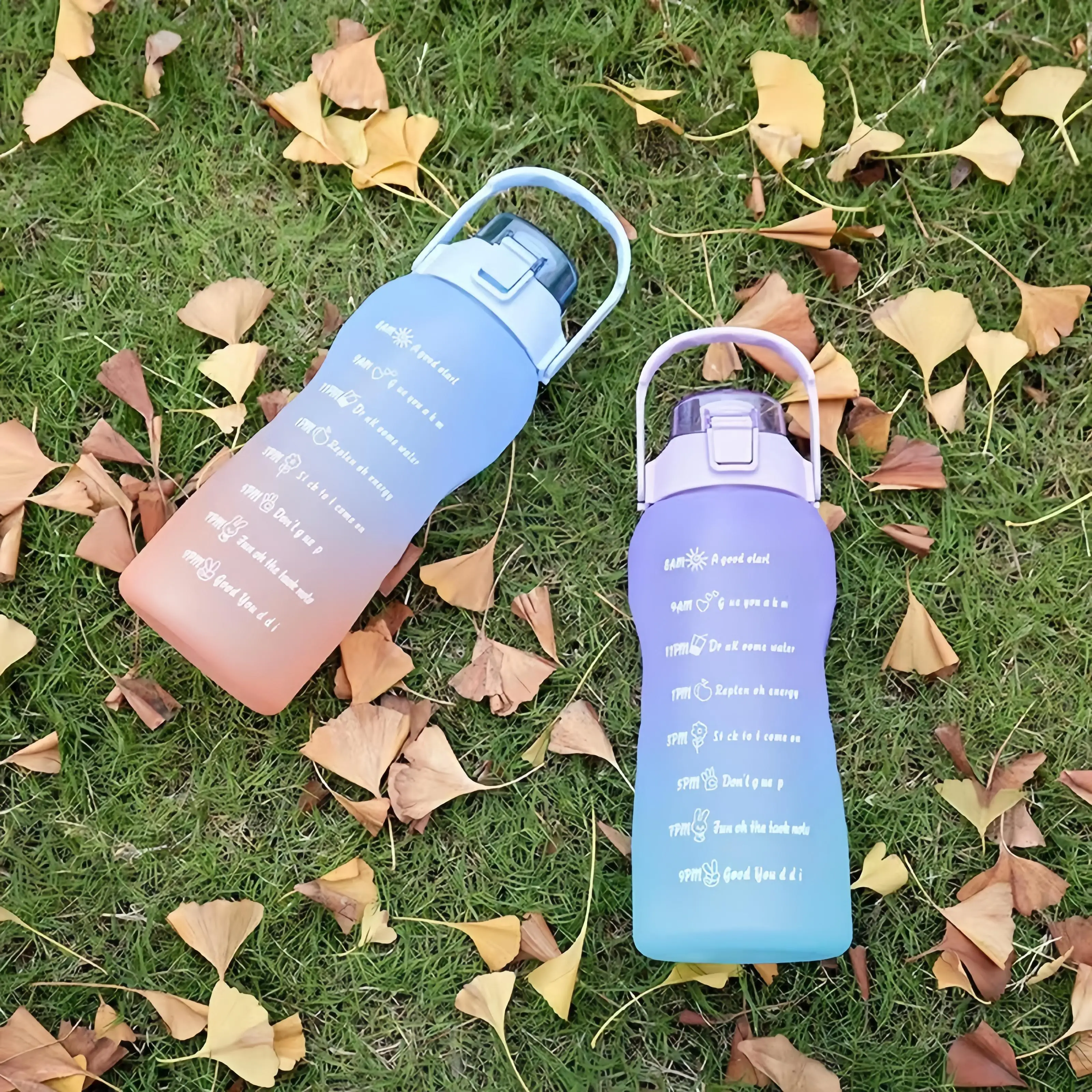 Best Selling 3-in-1 Water Bottle Fitness Sports Straw water bottle set of 3