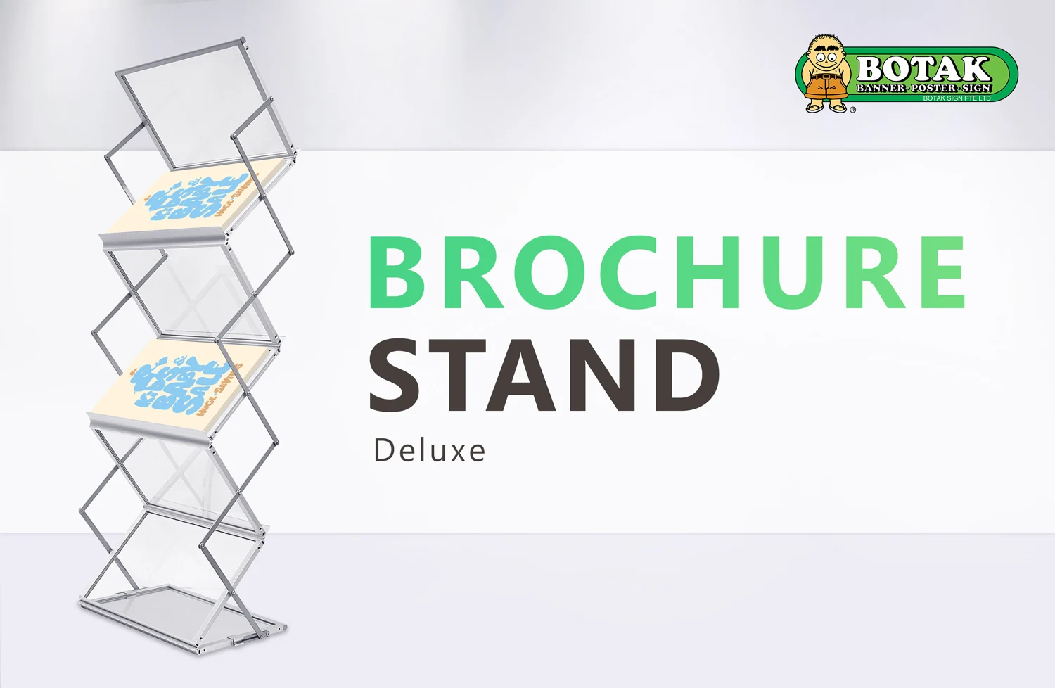 Literature Catalog Rack Foldable Magazine Brochure Display Rack Stand for Office Store and Exhibition Trade Show