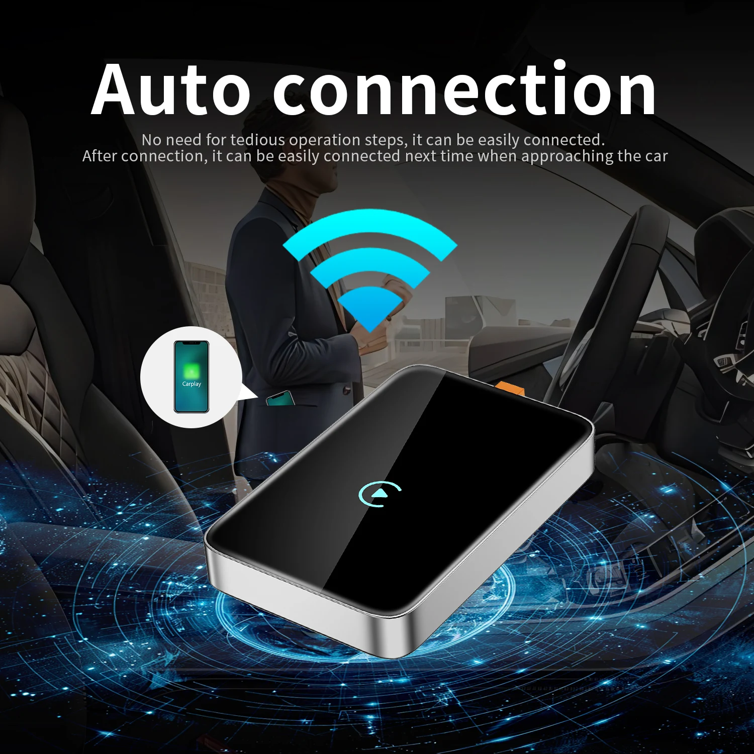 Wireless Carplay AI Box Universal Car Radio Multimedia Video Player Universal Smart Phone Adapter for iOS Android Auto Carplay