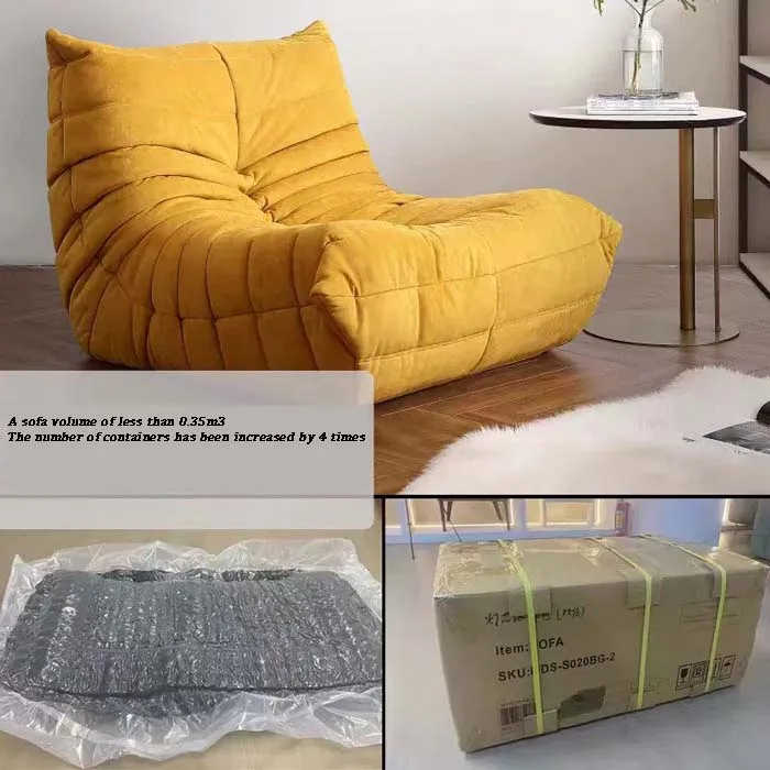 Hot sell Cheap Modern easy lazy sofa Velvet living Room chair Love seat three-seat sofa Fast delivery