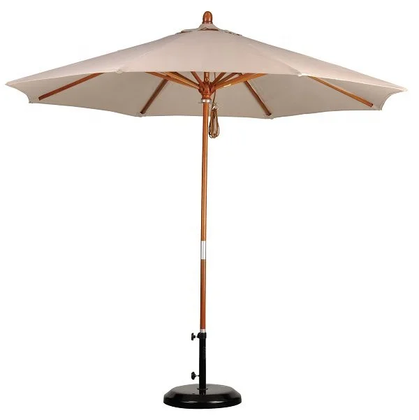 Fantastic Luxury Tassel Patio Wooden Garden Outdoor Beach Umbrella Parasol