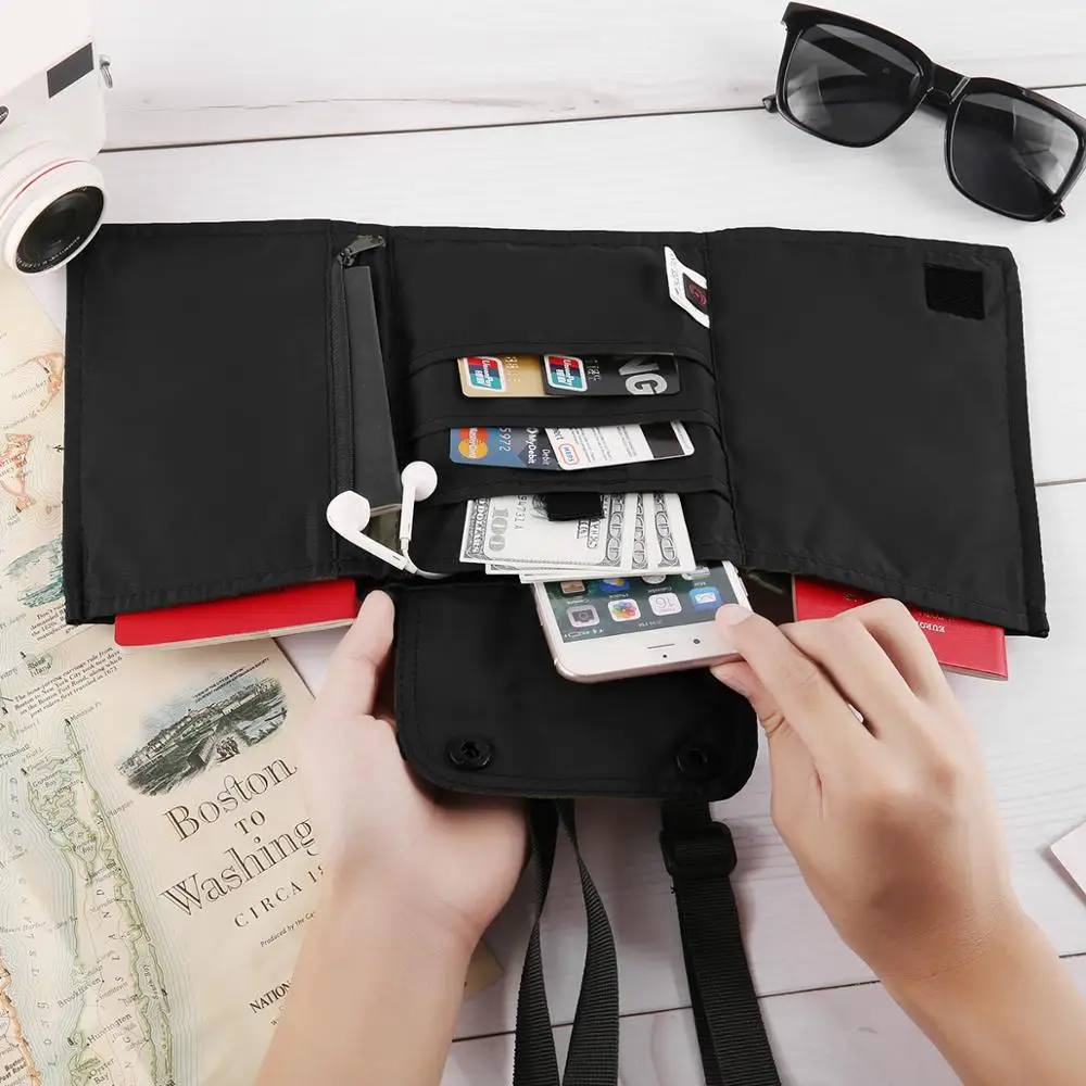 YIPINU Universal Multi-purpose Ticket Passport Credit Card Document Holder Travel Wallet RFID Passport Holder