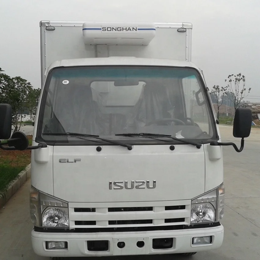Japanese brand 5 Tons isuzu Freezer Truck 4.2 meters Fish Meat Transport Refrigerator Box Truck