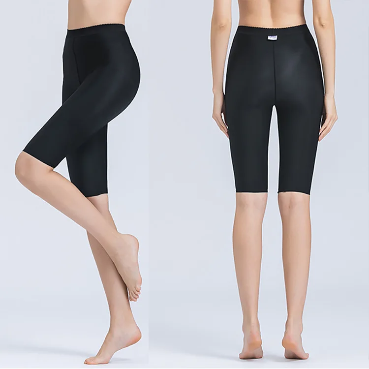 Knee length with front hooks Bodyshaper pant for women after thigh liposuction surgery