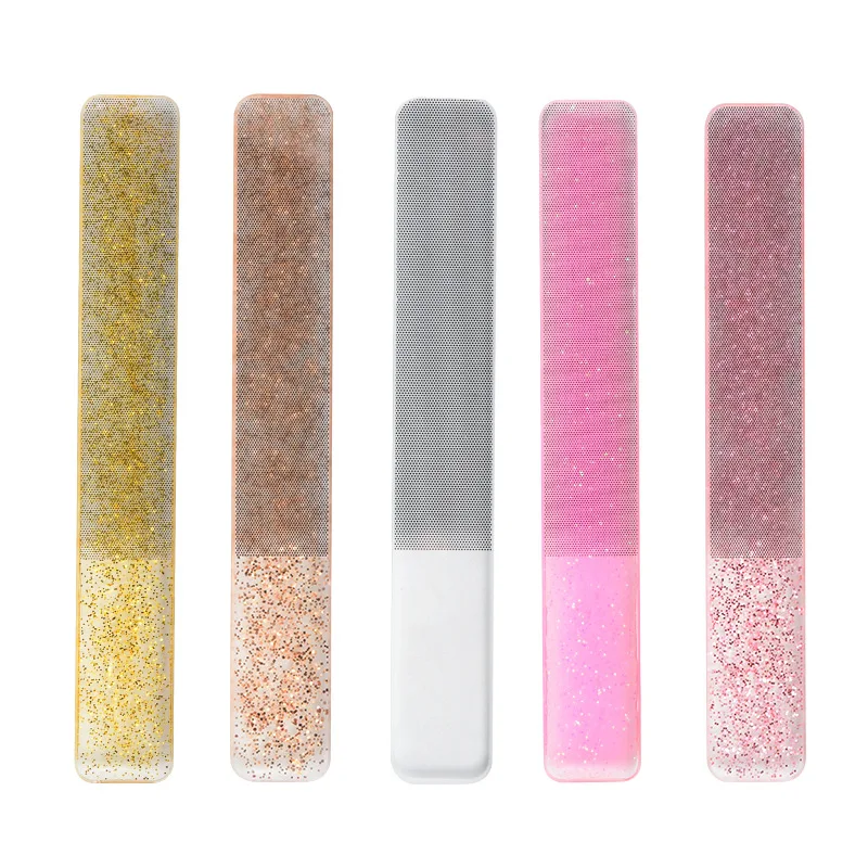 Custom Logo Nano Glass Resin Nail File Manicure tool Nano glass nail file Nano Glass Nail File with Plastic Case