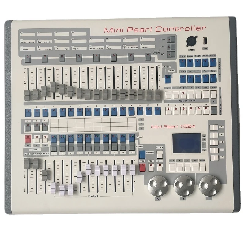 Mini Pearl 1024 Controller With Flight case Package DMX 512 DJ Console Moving Head Light Led Par Professional Stage Light