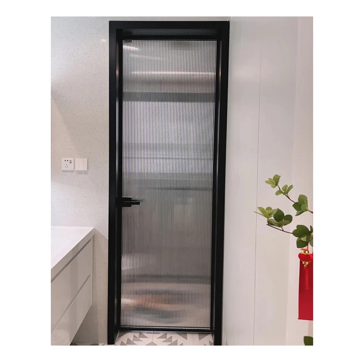 Customized aluminum wood French dooor casement opening Double Glazing casement door for house