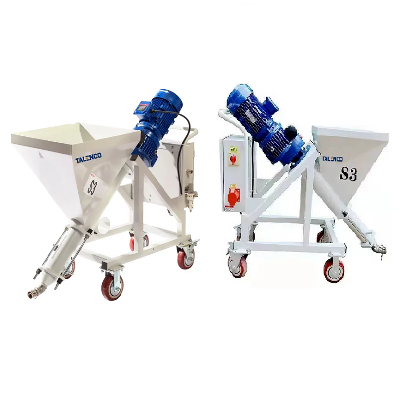 Thin Fireproof Coating Spraying Machine S3 380V Cement Mortar Plaster Machine  Construction Suitable for Bucket and Bag Material