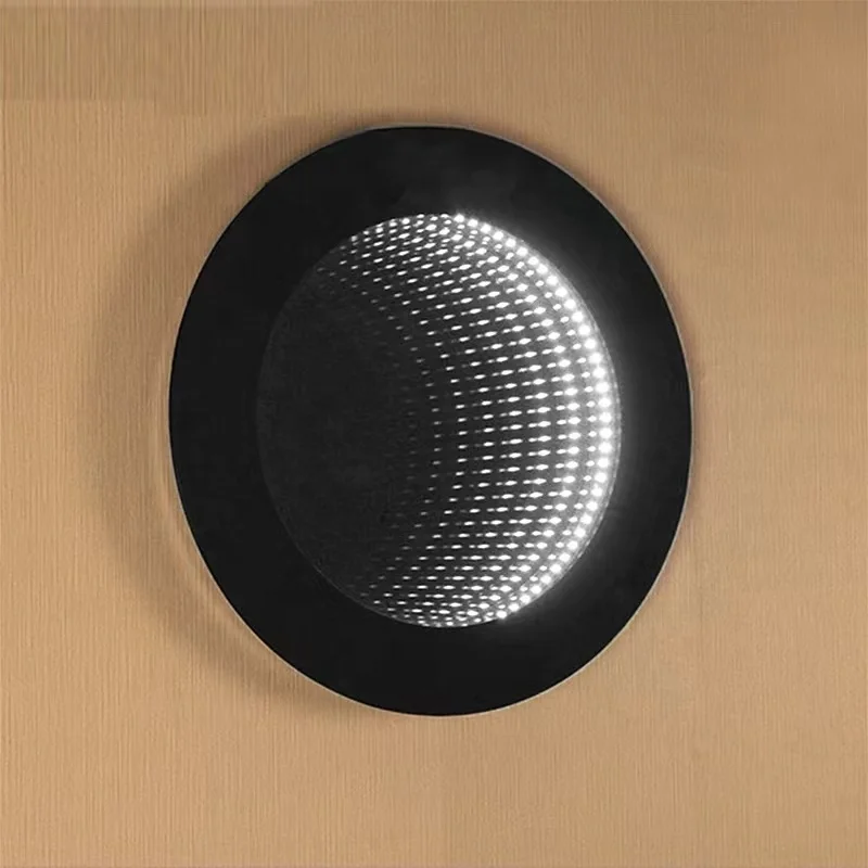 High Quality Stainless Steel 3D Mirror Vertical and Horizontal Wall Mounted 3D Tunnel LED Mirror