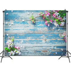 Foreign trade Amazon flower floor blue background photography cloth party studio photo decoration 5x3ft