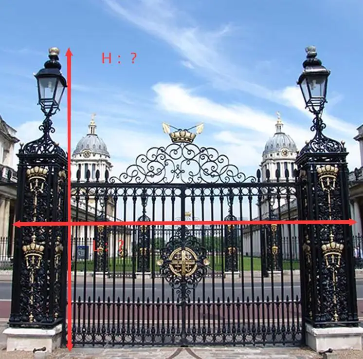 Высококачественные кованые железные ворота для двора простые продажи