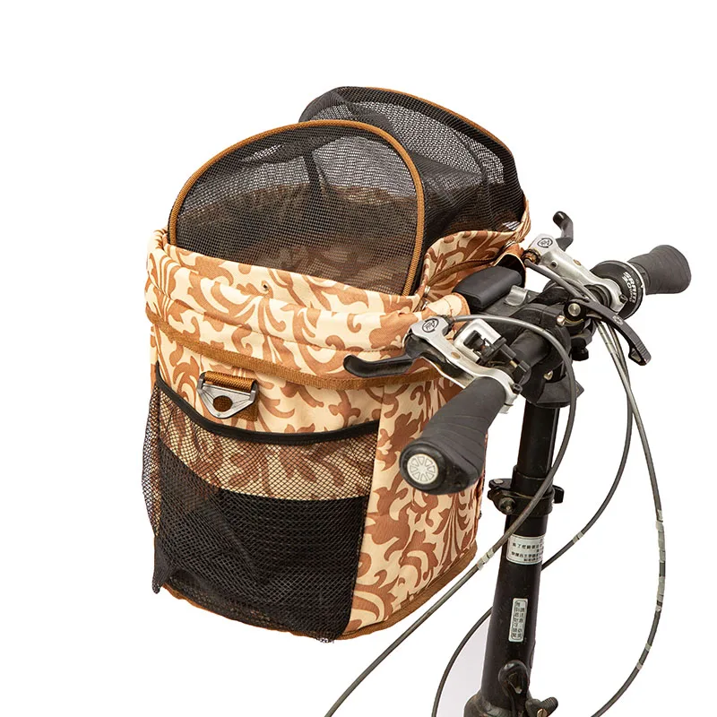 SINO High Quality Factory Price Safety Pet Travel Shoulder Carrier Bicycle Basket Bag For Dog Cat Bike Pet Carrier Bag