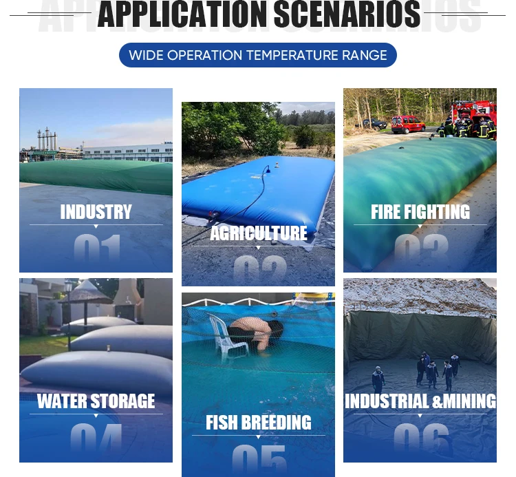 Large capacity 500L-500000L Foldable PVC  rectangular flexible water storage tanks
