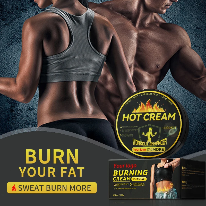 Индивидуальная торговая марка, натуральный органический крем для похудения и потери веса с быстрым потоотделением талии, горячий крем для похудения, крем для сжигания жира на животе и похудения