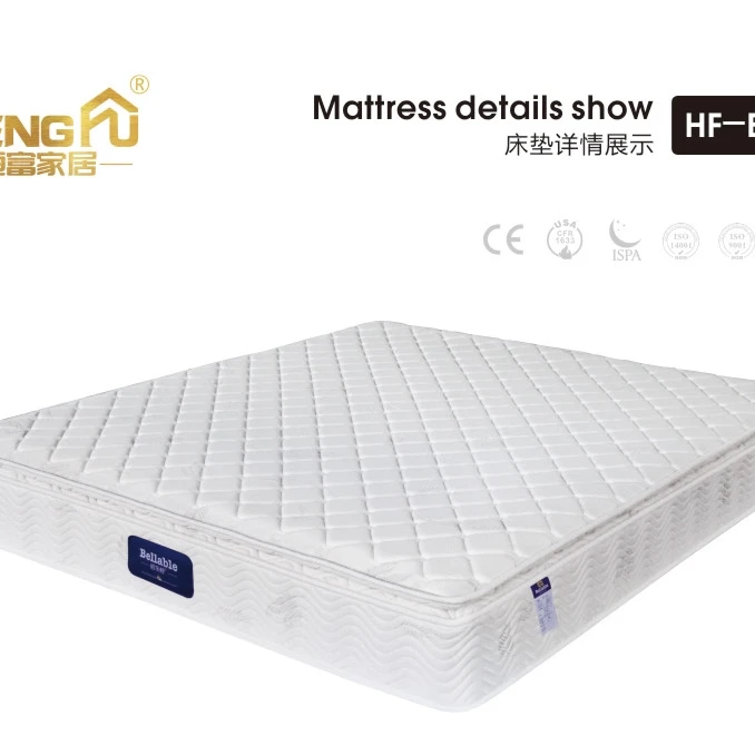 Home Furniture General Use High end mattress Goose Down Layer Memory Foam Pocket spring Mattress