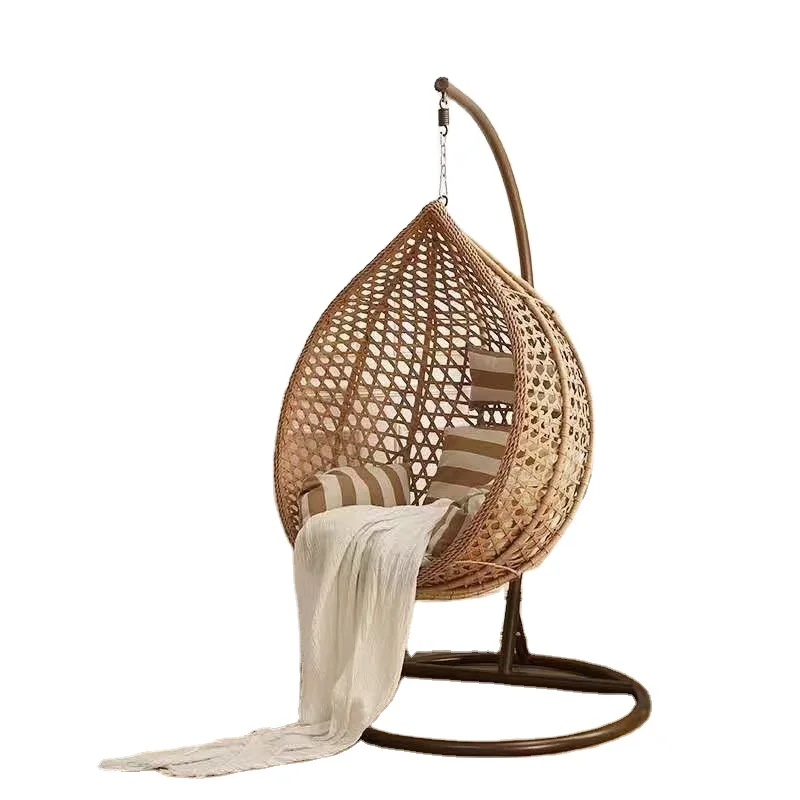 Swing chair Indoor Modern Wicker Hammock Patio Double Egg hanging  swing chair with cushion and stand