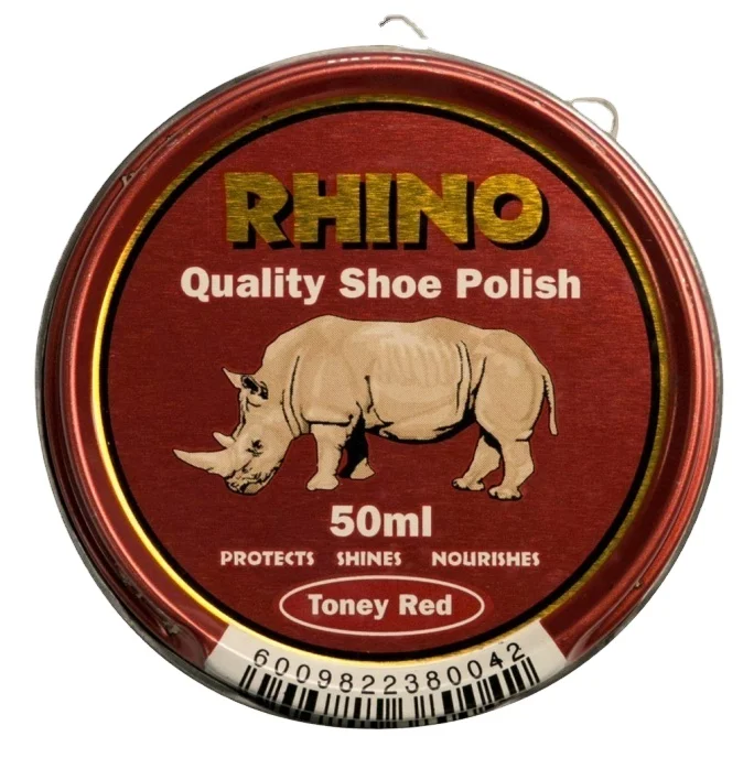 Rhino quality shoe polish 50ml Black color shoes and leather shinning hot sale shoe polish  OEM/ODM  FACTORY MADE