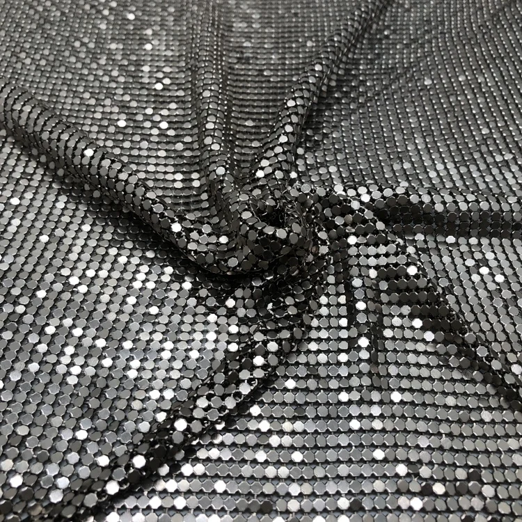  FC029 45*145 см цветная алюминиевая ткань Chainmail с металлическими блестками для одежды подвесной
