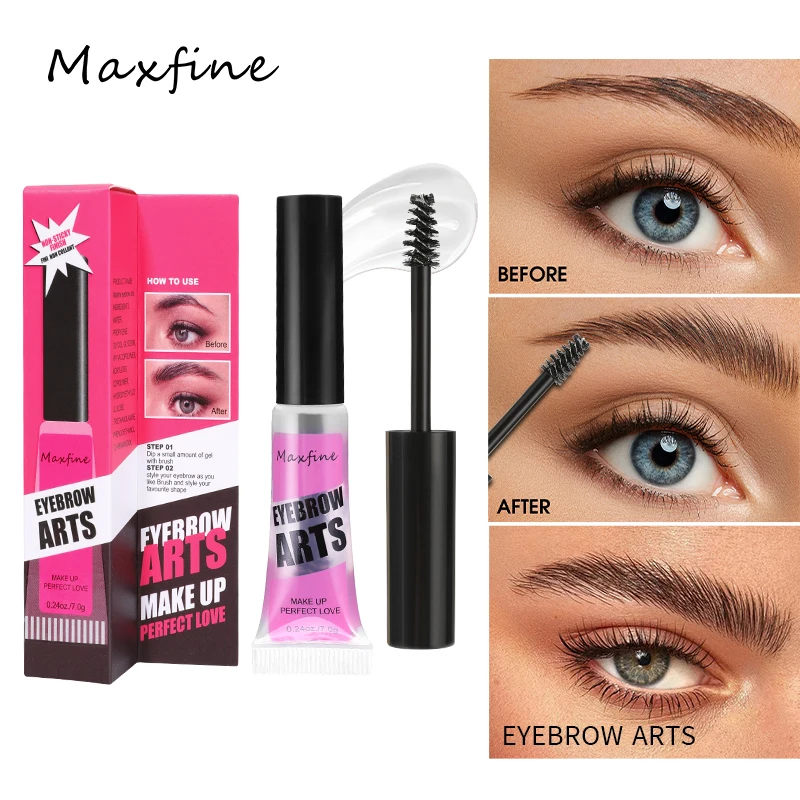 Wild Eyebrow Gel Soap Waterproof Eyebrow Styling Wax Makeup Quick-drying Lasting Brow Gel Setting Natural Transparent Stereo
