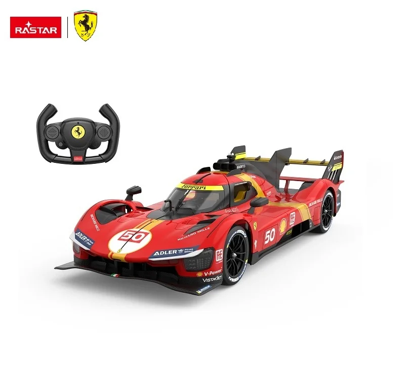 Rastar 2024 New Product Le Mans racing series 1:14 Ferrari 499P Remote Control Car Toys Electric RC Car for kids Display model