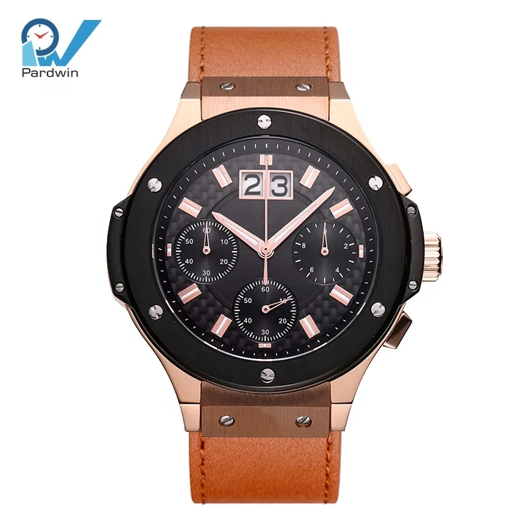 Automatic watch for men luxury Wristwatch Custom Chronograph Stainless Steel Watch MIYOTA Round Analog Pin Buckle CN;GUA