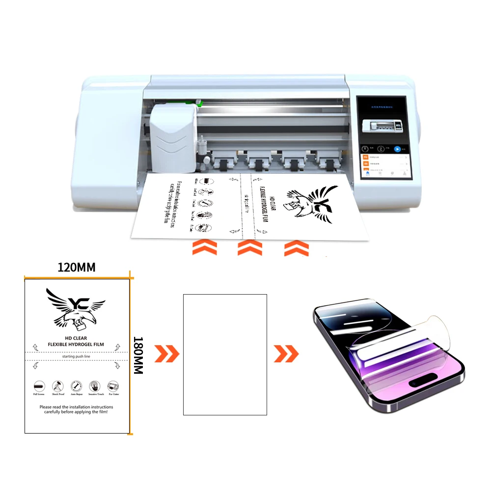 Wholesale 120x180mm Soft Tpu Clear Hydrogel Film Nano Tpu Front Hydrogel Cutting Film Sheet