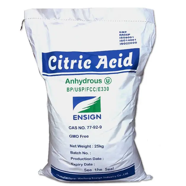 High Quality Best Price 25kg Citric Acid Cas 77 92 9 Citric Acid Anhydrous In Stock Food Additives C6H8O7 C6H10O8