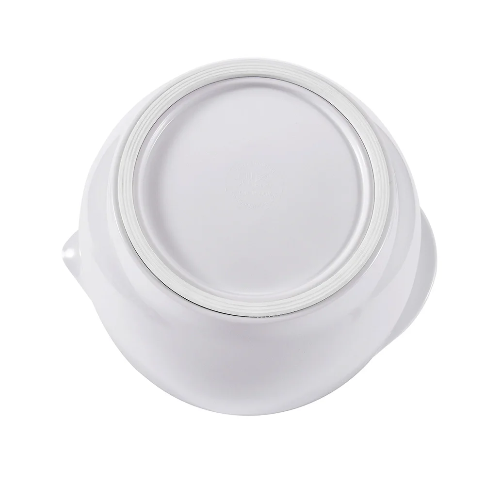 
classic easy care durable unbreakable reusable hard plastic melamine mixing bowls with anti slip ring 